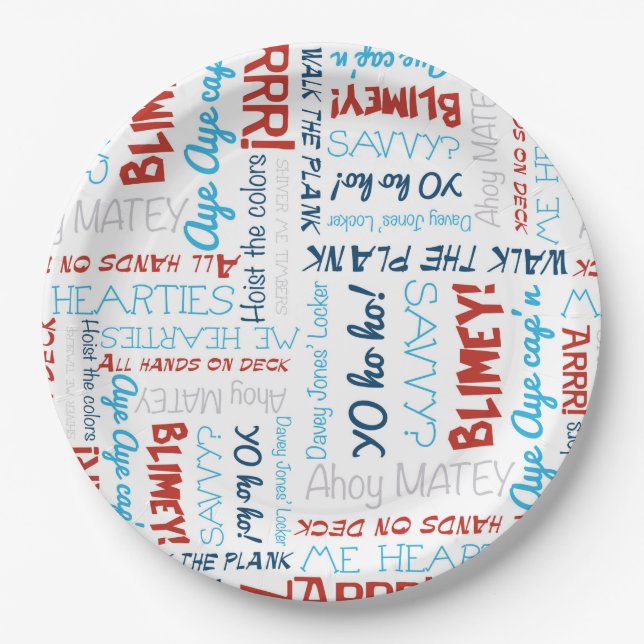 Pirate theme Paper Plate (Front)