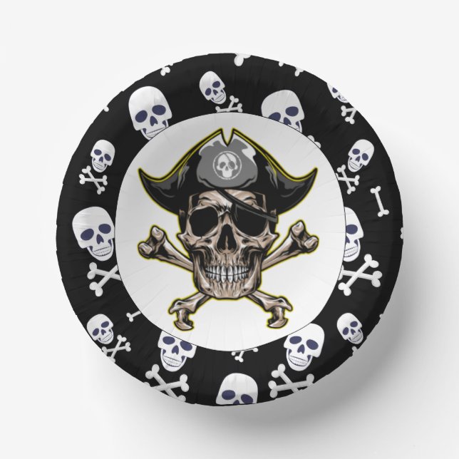 Pirate theme party adult BIRTHDAY  Paper Bowls (Front)