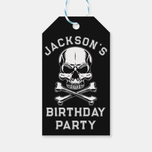 Pirate theme Party Adult Ships Skull  Black  Gift Tags