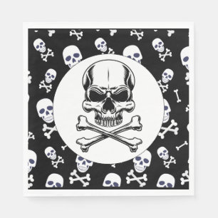 Pirate theme party adult ships skulls napkins