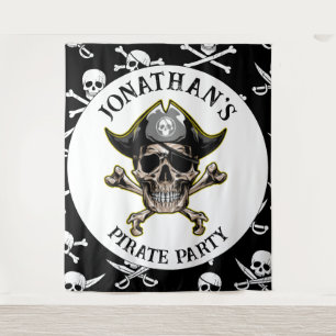 Pirate theme Party Adult Skull.Bones Backdrop