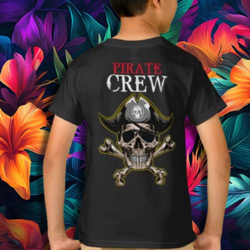 Pirate theme Party Adult sKULL Crew2 T_Shirt