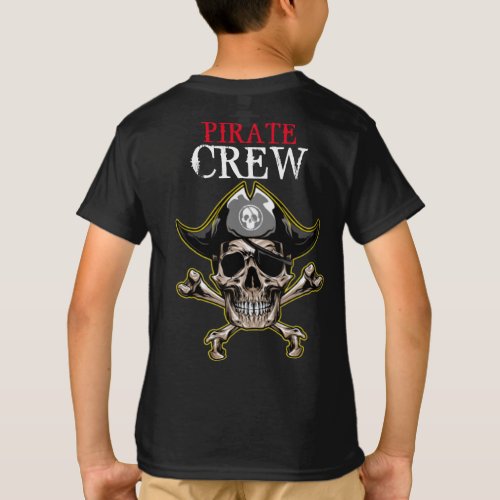 Pirate theme Party Adult sKULL Crew T_Shirt