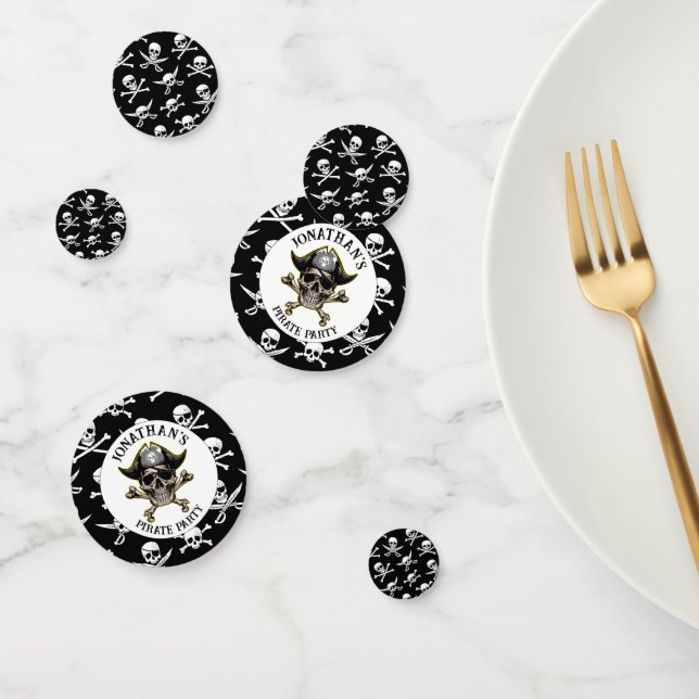 Pirate theme Party Adult Skull Cross Bones Confetti (Group)