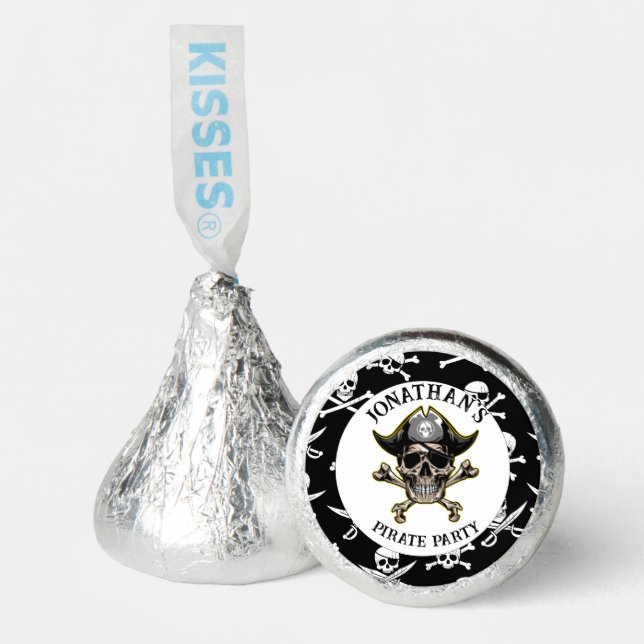 Pirate theme Party Adult Skull.Cross Bones Hershey®'s Kisses® (Front)