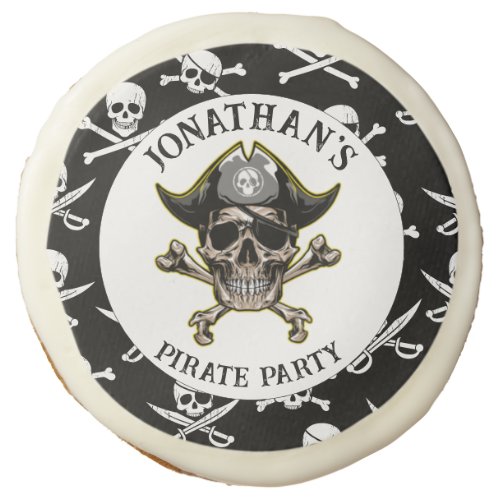 Pirate theme Party Adult SkullCross Bones Sugar Cookie