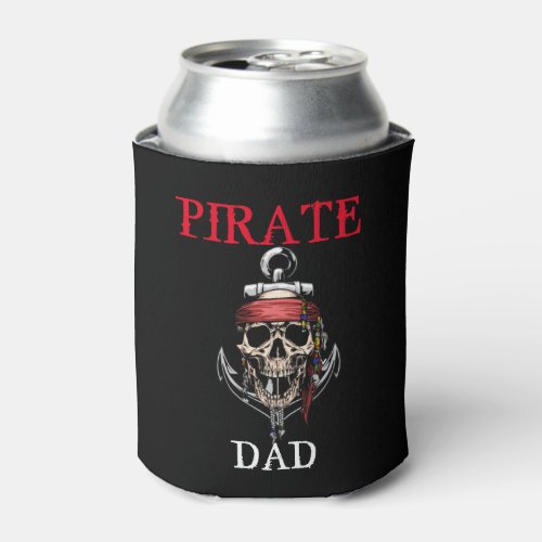  Pirate theme Party Adult Skull DAD nautical Can Cooler
