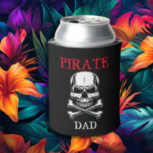 Pirate theme Party Adult Skull. DAD Ship Skull Can Cooler