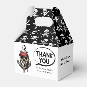 Pirate theme Party Adult Skull Nautical Favor Boxes
