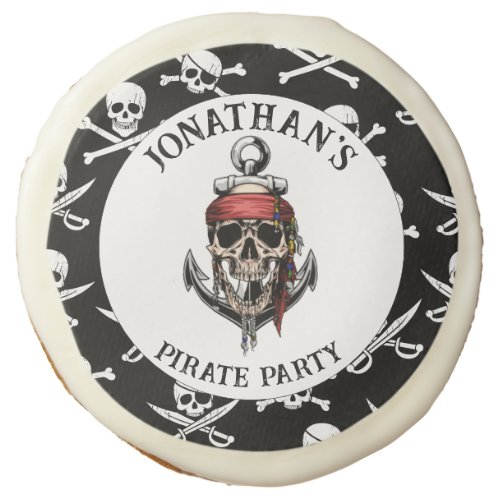 Pirate theme Party Adult Skull Nautical Sugar Cookie