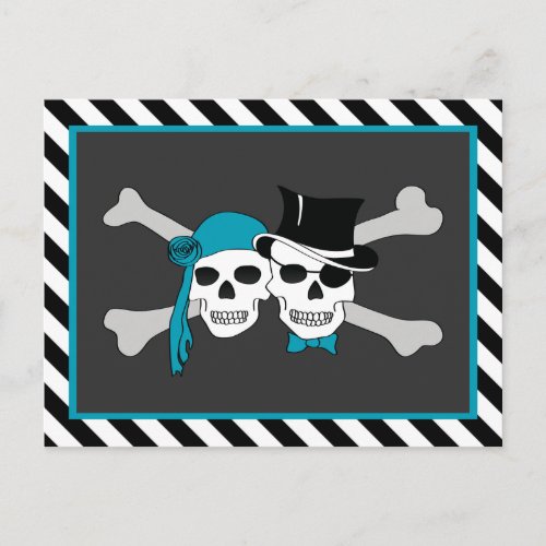 pirate theme party invitation postcard