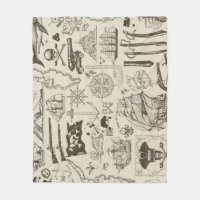 Pirate theme: vintage nautical pattern.