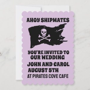 PIRATE THEME WEDDING custom Invitations