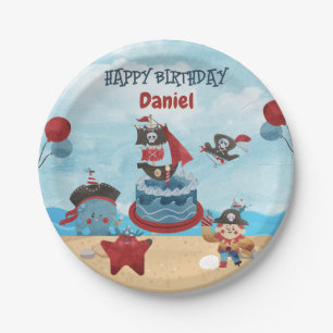 Pirate themed Birthday Paper Plates