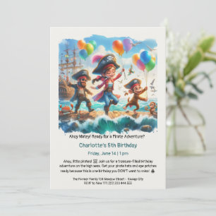 Pirate-Themed Birthday Party Invitation