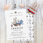Pirate Themed Birthday Party Invitation<br><div class="desc">Sometimes creative boy parties can be tough. You've captured the princess and stolen the booty, now it's time for some munchies, drinks and maybe something for the parrot too. Pirate parties are a big hit with younger kids and when it comes to inviting swashbucklers to the plundering, it's best to...</div>