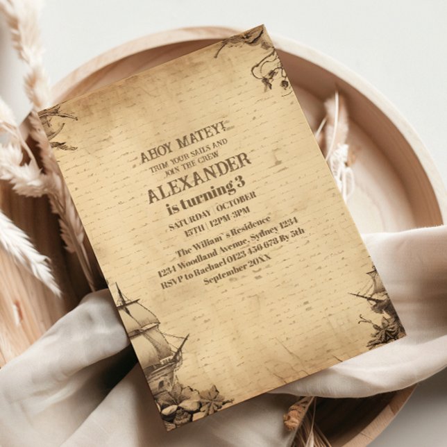 Pirate Themed Birthday Party Invitation (Creator Uploaded)