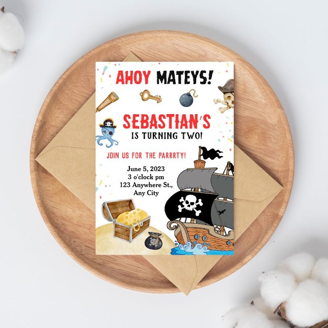 Pirate Themed Birthday Party Invitation (Creator Uploaded)