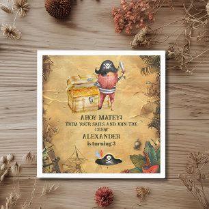 Pirate Themed Birthday Party Napkins