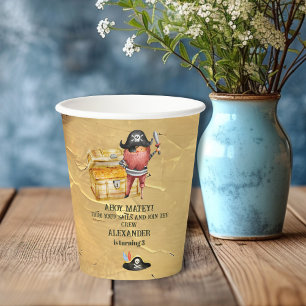 Pirate Themed Birthday Party Paper Cups