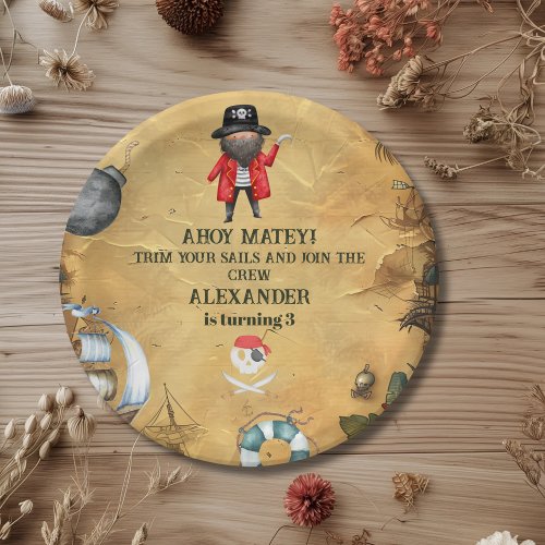 Pirate Themed Birthday Party Paper Plates