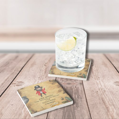 Pirate Themed Birthday Party Stone Coaster