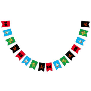 Pirate themed fun bunting / skull & crossbones  flags