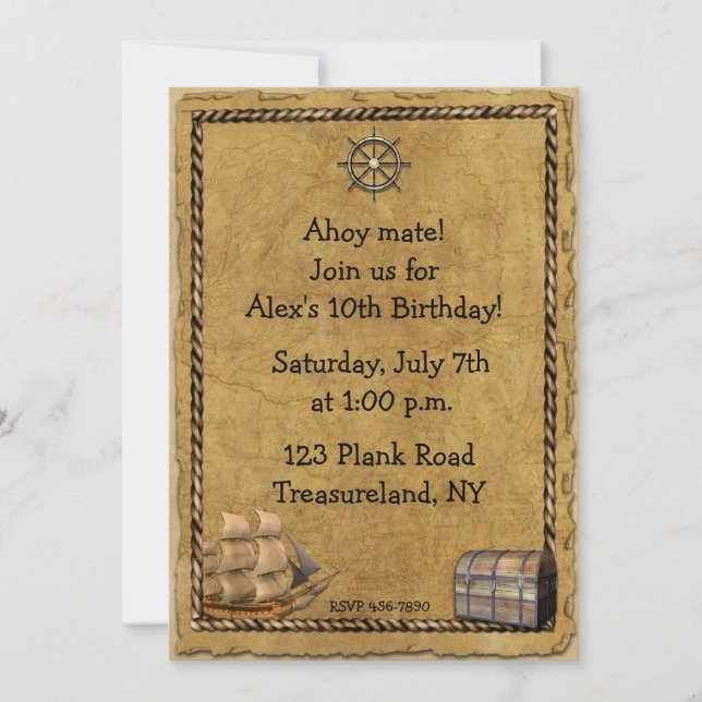 Pirate Themed Invitation (Front)