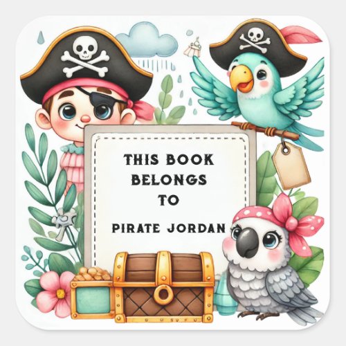 Pirate_Themed This Book Belongs to Pirate Label