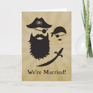 Pirate Themed Wedding Announcement with Pirates