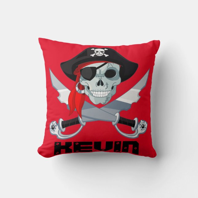 Pirate Throw Pillow (Front)