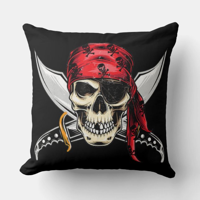 pirate  throw pillow (Front)