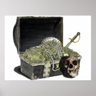 Pirate treasure chest 1 poster