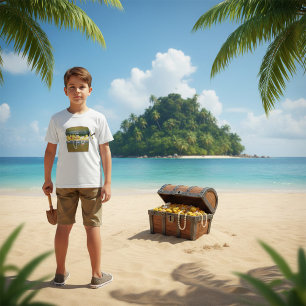 Pirate Treasure Chest with Jewels and Sword T-Shirt