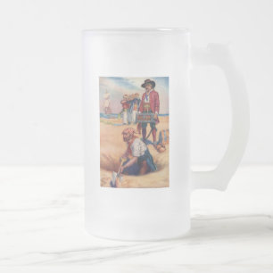 Pirate Treasure Frosted Glass Beer Mug