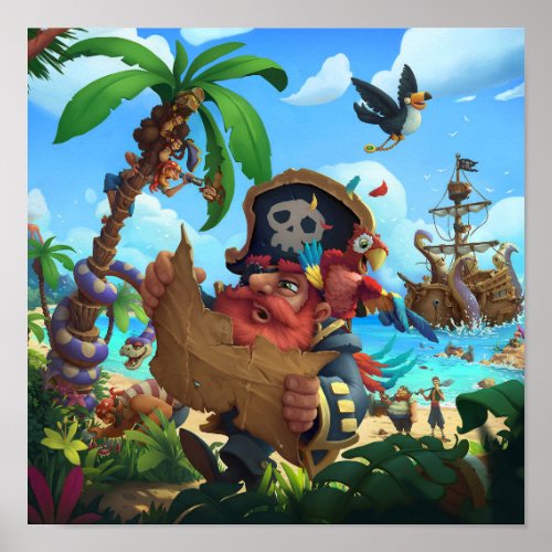 Pirate Treasure Hunt Poster