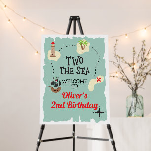 Pirate Treasure map 2nd Birthday Welcome Foam Board