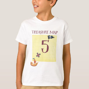 Pirate Treasure Map Age 5 T-Shirt