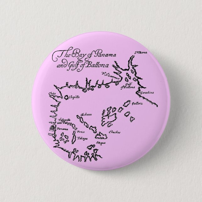 Pirate Treasure Map Button (Front)