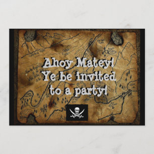 Pirate Treasure Map Haines Alaska Invitation