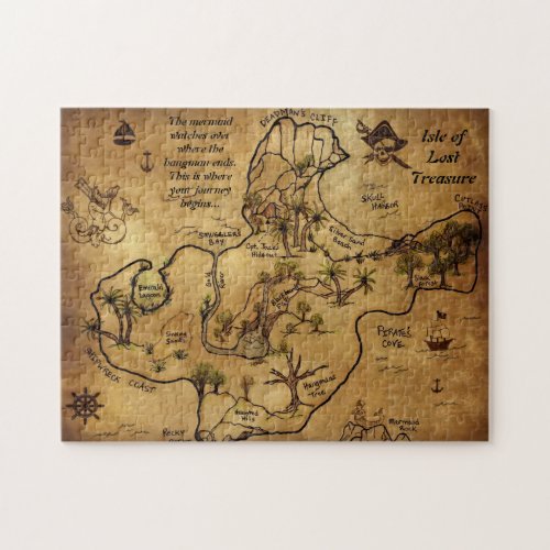 Pirate Treasure Map Jigsaw Puzzle