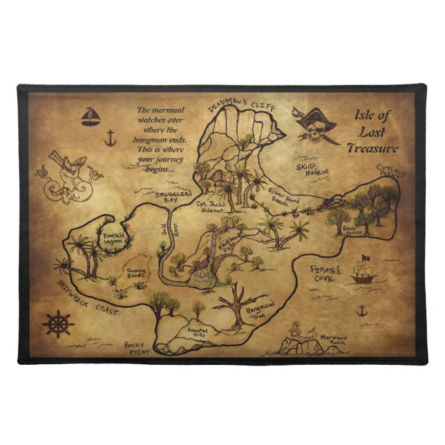Pirate Treasure Map Placemat (Front)