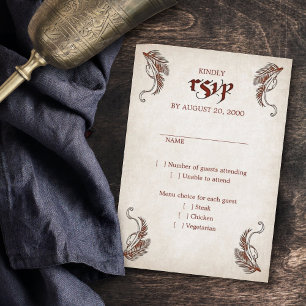 Pirate Treasure Wedding RSVP Card
