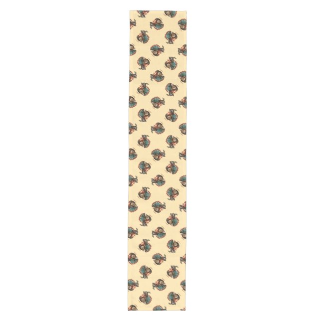 Pirate Turkey Themed Thanksgiving Table Medium Table Runner (Front)