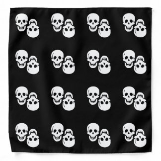 Pirate Two Grinning Skulls Bandana
