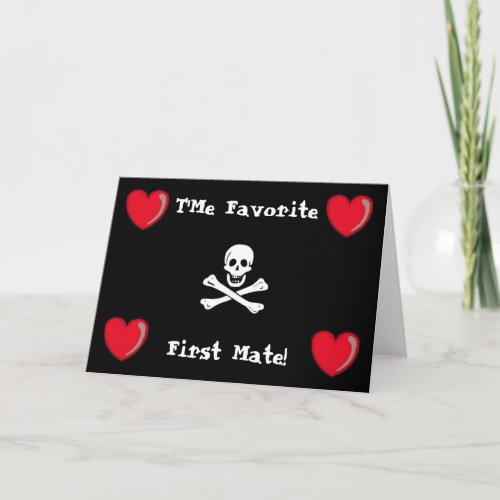 Pirate Valentine Holiday Card