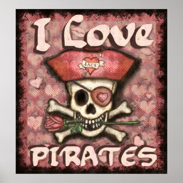 Pirate Valentine's Day Poster (Front)