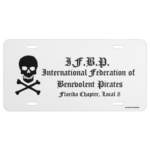 Pirate Vanity License Plate