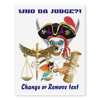 Pirate Very IMPORTANT Read About Design on Bottom Temporary Tattoos