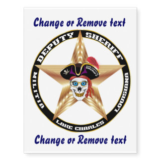 Pirate Very IMPORTANT Read About Design on Bottom Temporary Tattoos